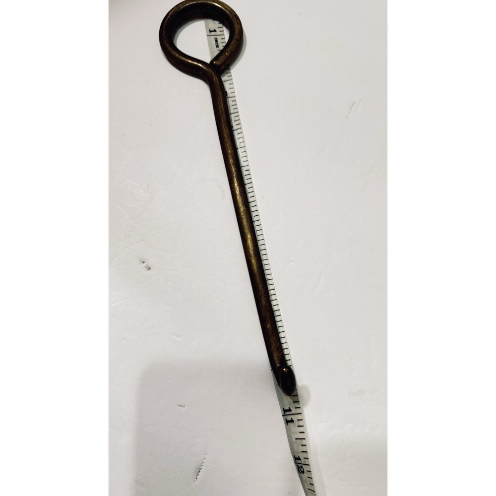 Vintage Brass 11 Inch Fireplace Damper Hook